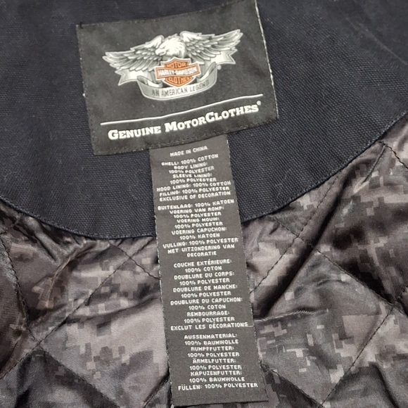 Harley Davidson 97429 Grind Hooded Workwear Black Casual Jacket  Men Size 3XL - Picture 15 of 16